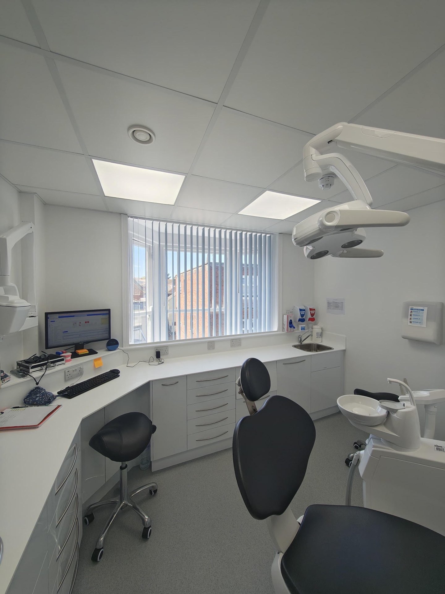 Vertical blinds fitted at a Ryde dental practice